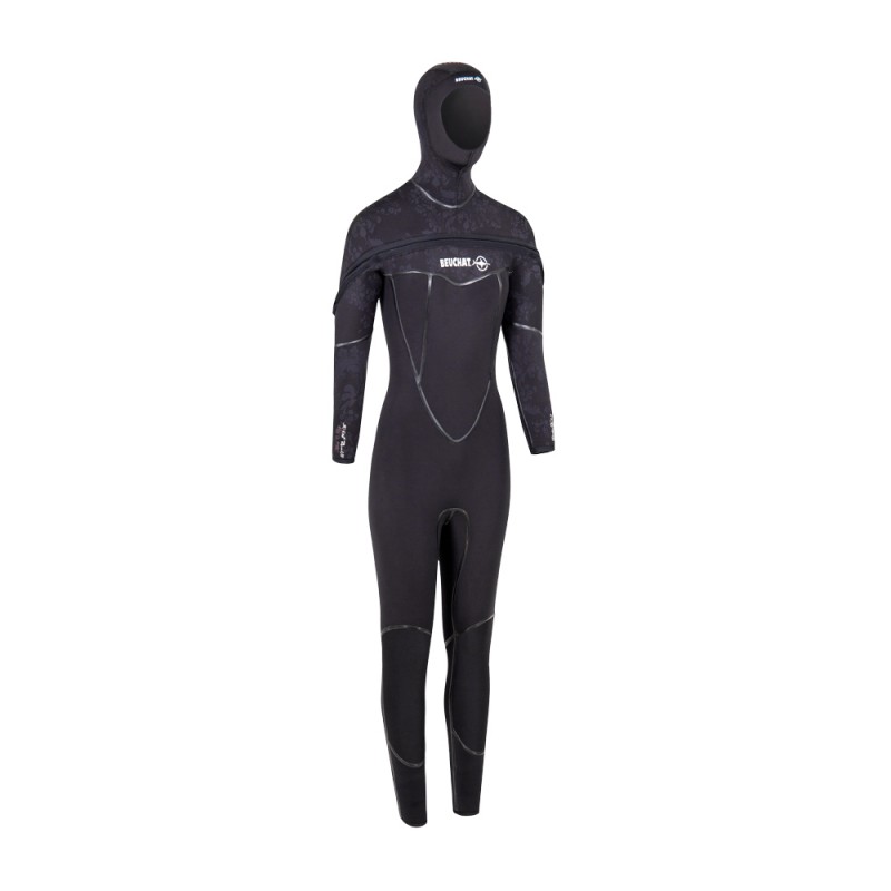 MED C-ZIP WOMAN - OVERALL 8+7 MM WITH CHEST-ZIP AND HOOD-ATTACHED | Echipament Scufundari | Costume neopren
